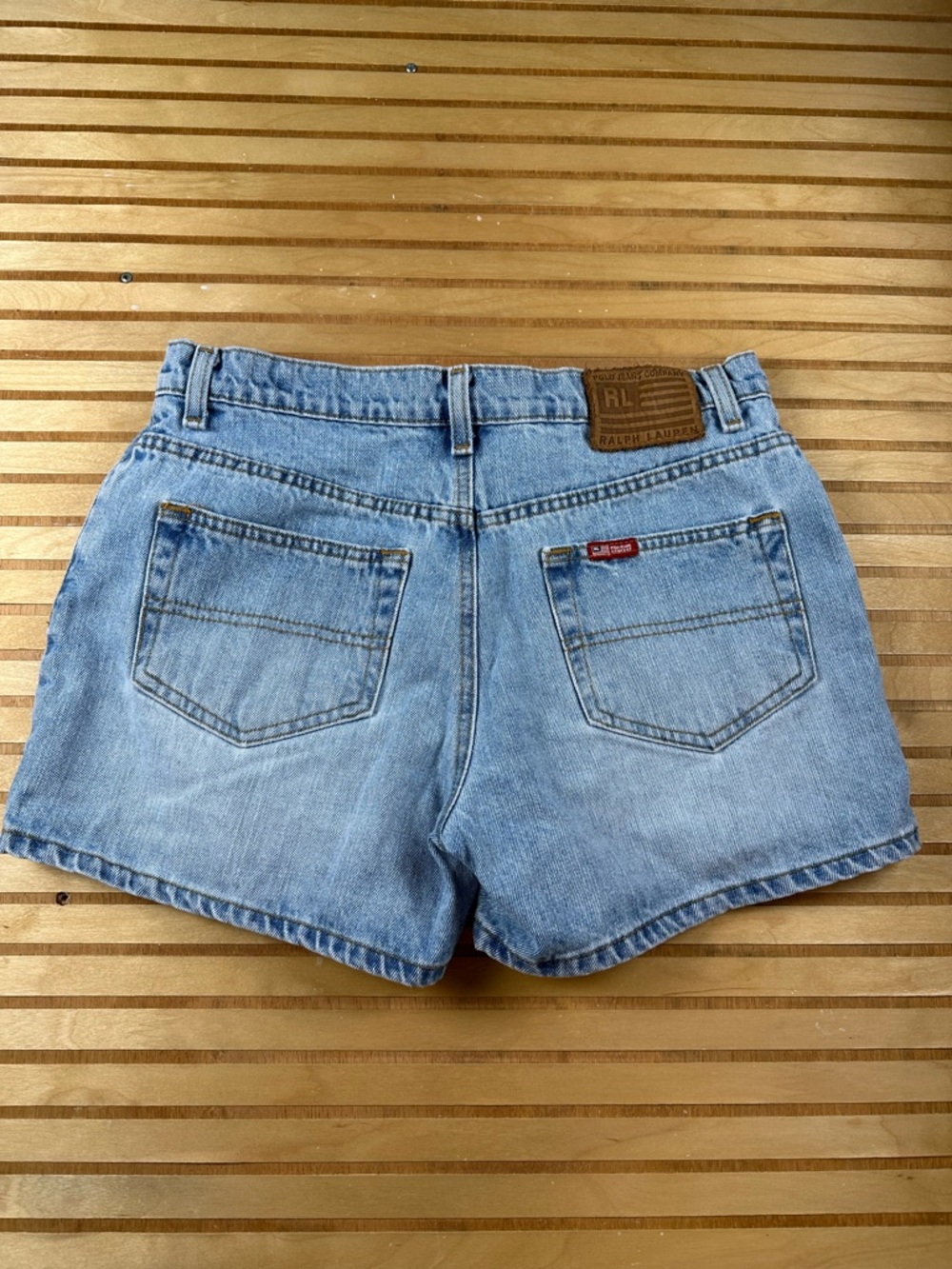 Vintage Polo Jeans Co. Ralph Lauren Denim Shorts - Light Wash - Size 8 - Picture 5 of 9